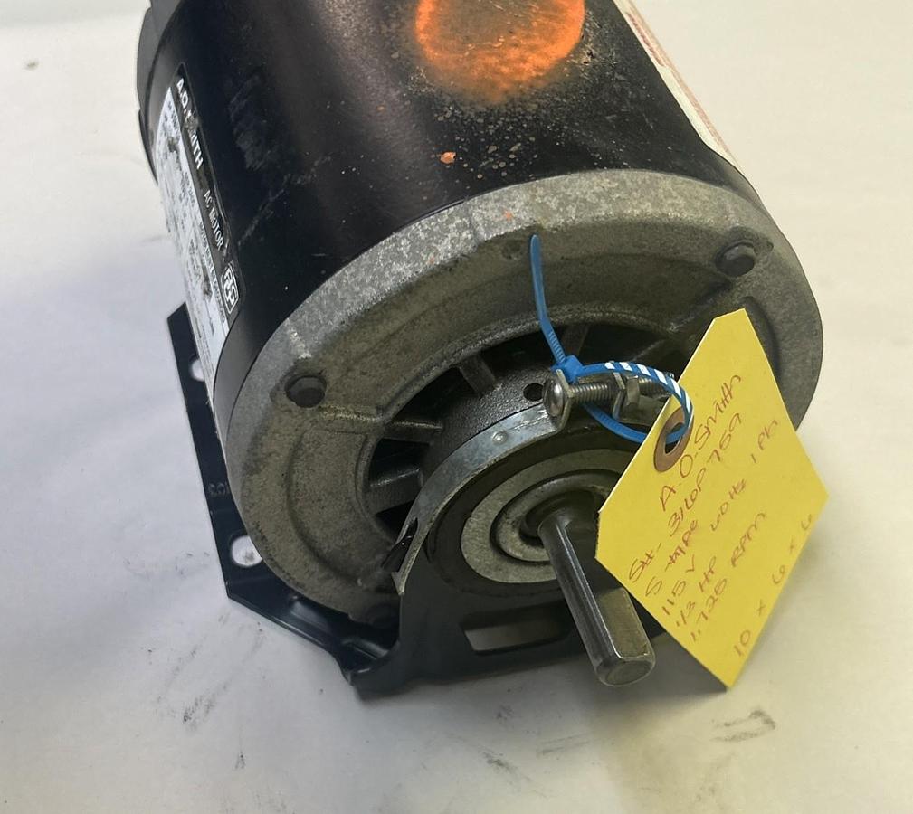 Used AO SMITH,316P759,AC MOTOR 1/3HP 115V 1725RPM 1PH 48 FRAME
