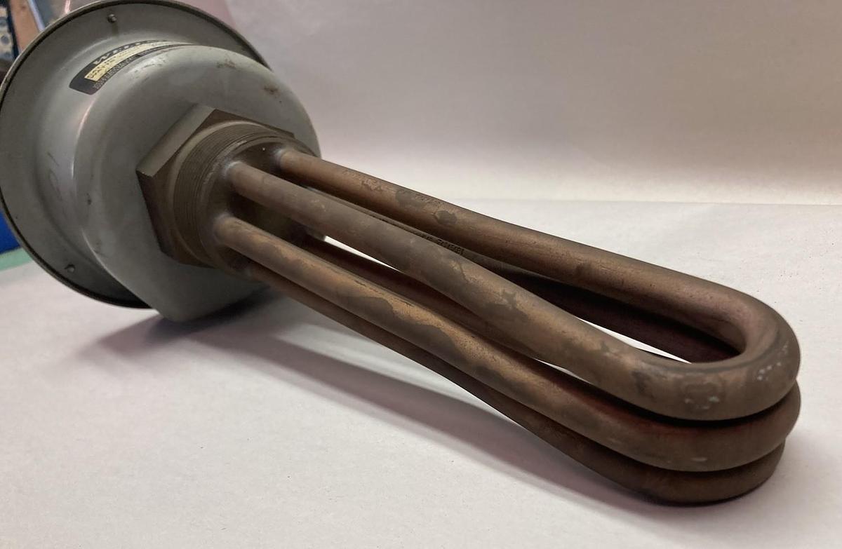 Used Wellman Thermal Systems,MCA65CB1B100,Single Phase Immersion Heater 120V 3000W