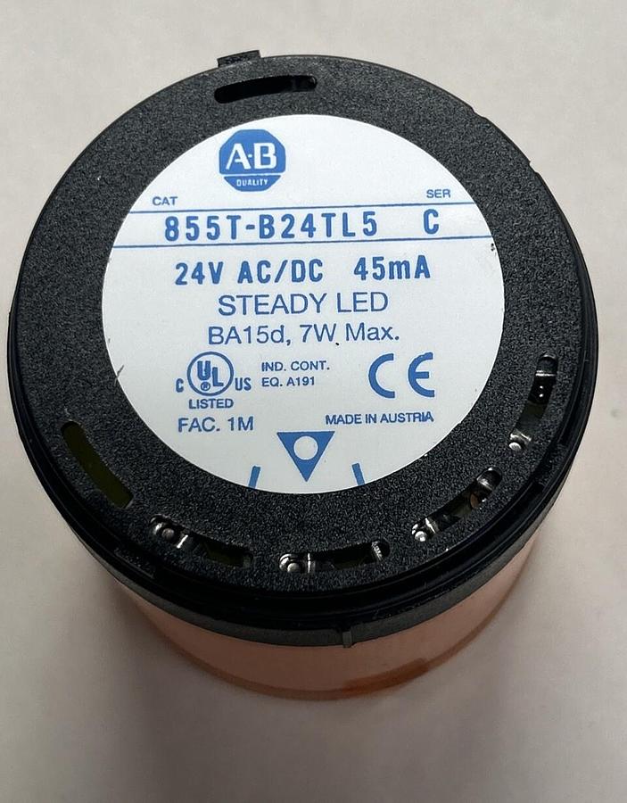 Used ALLEN BRADLEY,855T-B24TL5,AMBER STACK LIGHT