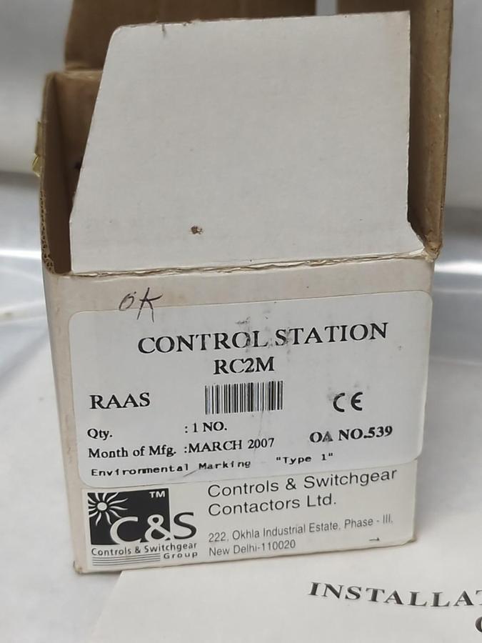 SHAMROCK CONTROLS,RC2M RAAS,CONTROL STATION ENCLOSURE NOS