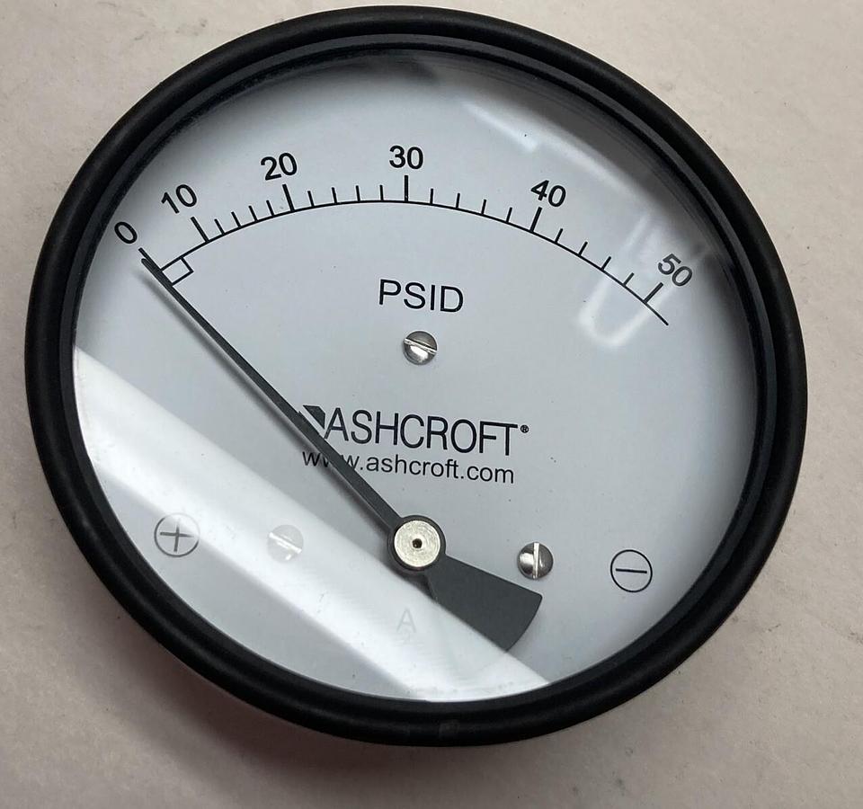 Ashcroft,45-1130SD-25S-50#,Pressure Gauge 6000psi 1/4" NPT