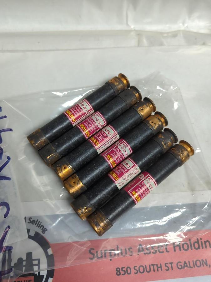 Used COOPER BUSSMANN,FRS-R-4-1/2,FUSETRON 4-1/2 AMP FUSE LOT OF 6 PRE-OWNED