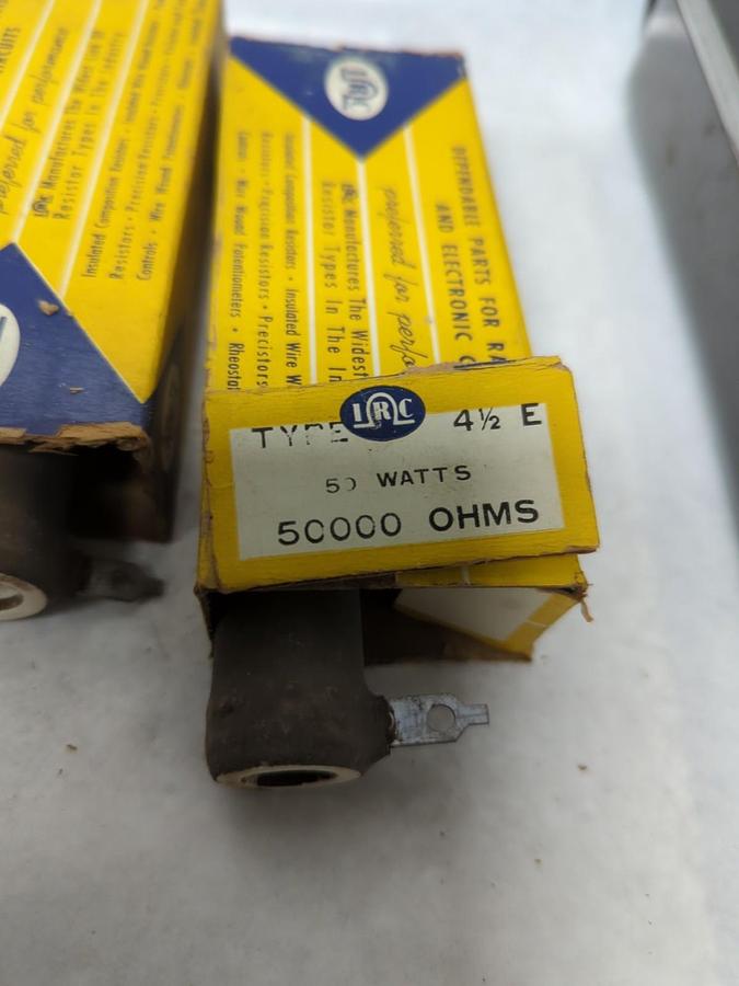 I.R.C.,4-1/2 E,RESISTOR 5000 50 WATT LOT OF 5 NOS
