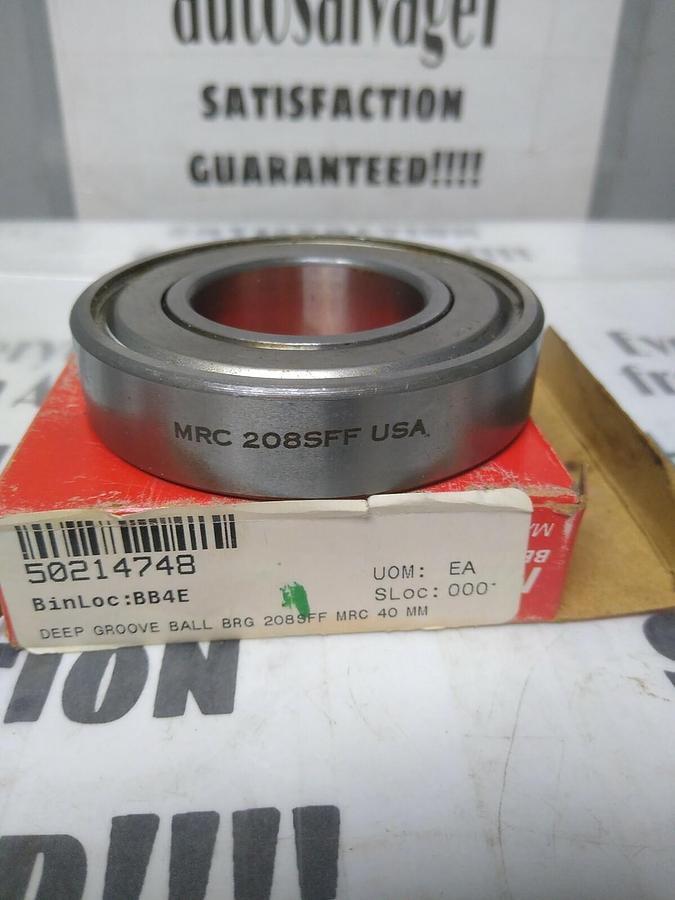 MRC,208SFF,DEEP GROOVE BALL BEARING NOS