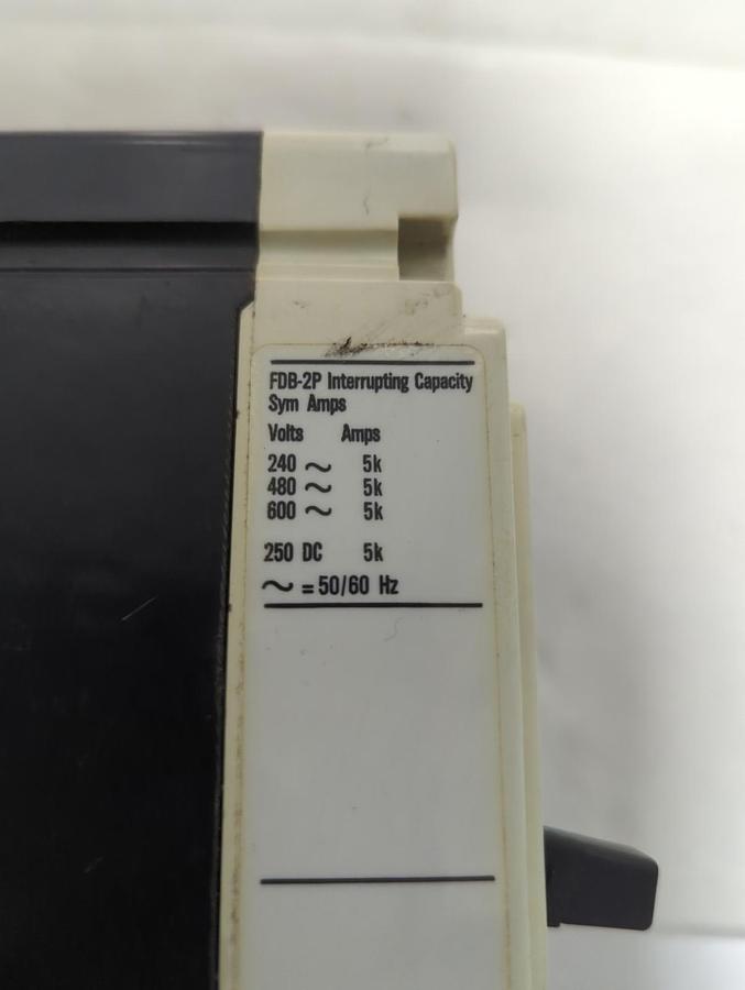 Used WESTINGHOUSE,6638C30G83,CIRCUIT BREAKER 2-POLE 10A 600VAC PRE-OWNED