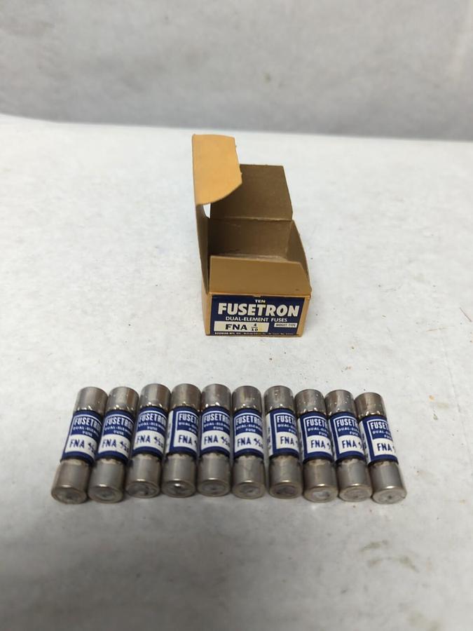 COOPER BUSSMANN,FNA 4/10,FUSETRON 4/10 AMP FUSES BOX OF 10 NOS