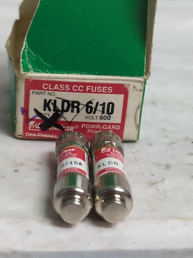 LITTELFUSE,KLDR6/10,FAST ACTING 6/10 AMP FUSES BOX OF 2 NOS