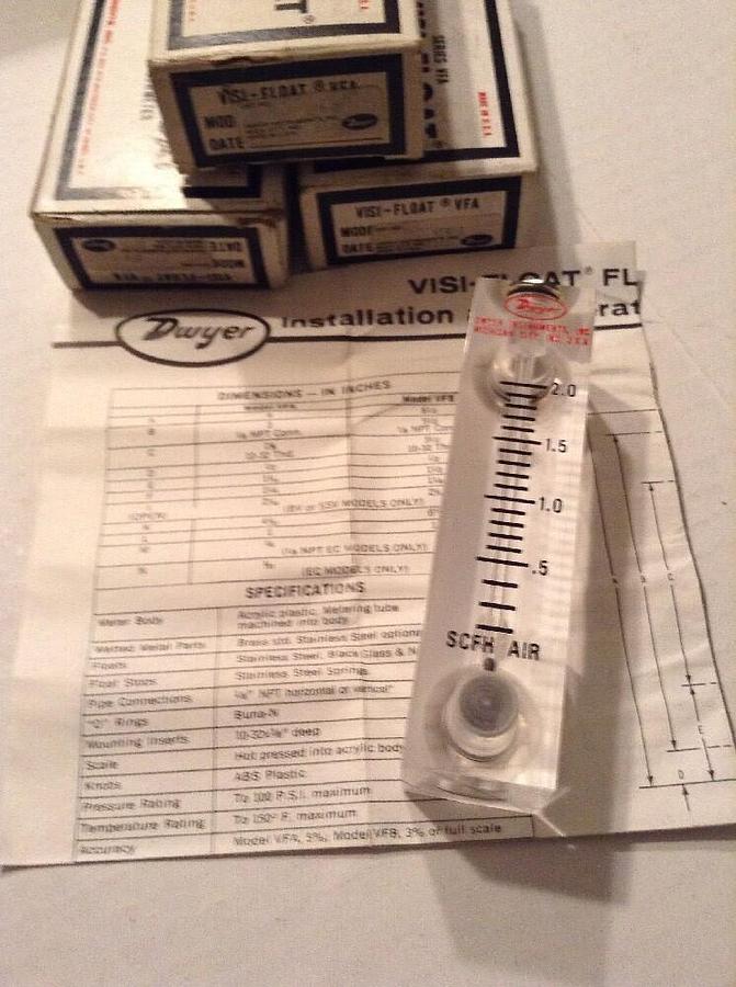 Dwyer,VFA-2,Visi-Float Flowmeter
