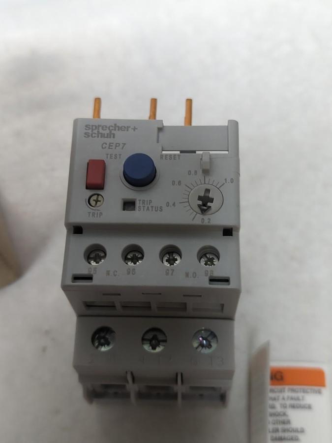 SPRECHER & SCHUH,CEP7-EEBB,OVERLOAD RELAY 0.2-1A NOS