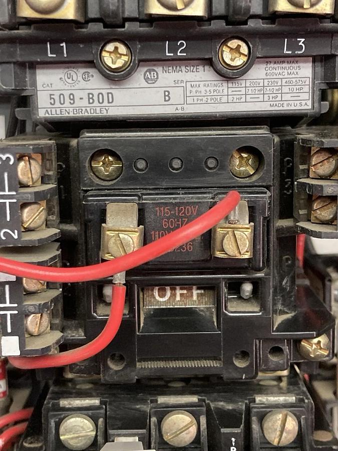 Used Allen-Bradley,2112B,12 Inch Size 1 Fused MCC Starter Bucket