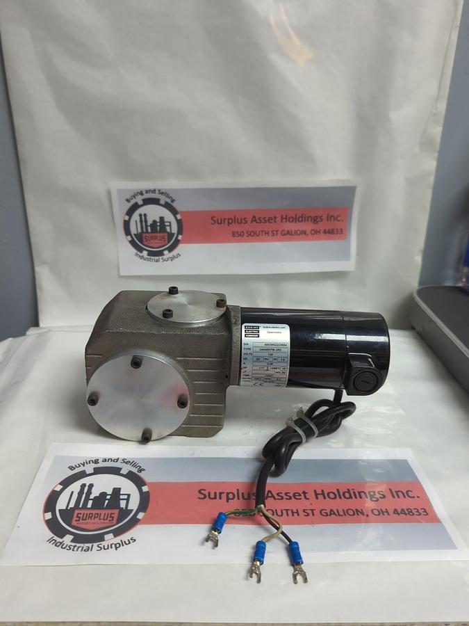 Used BODINE ELECTRIC,24A4BEPM-3RD,GEARMOTOR 130V .48A RATIO 300:1 PRE-OWNED