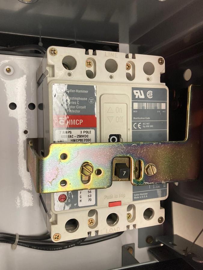 Used Allen Bradley,2107B,MCC Reversing Starter Bucket w/Circuit Breaker Size 1 18 Inc