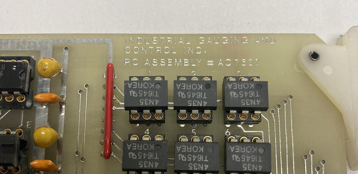 Used Industrial Gauging And Control Inc,AC7637, Output Card