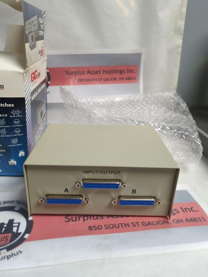 Used GC ELECTRONICS,64-2001-0000,MANUAL DATA SWITCH DB25 A/B NOS