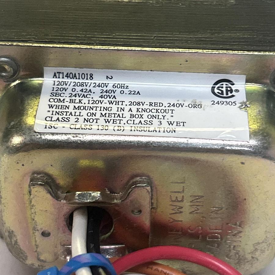 Used HONEYWELL,AT140A1018,TRANSFORMER 40VA