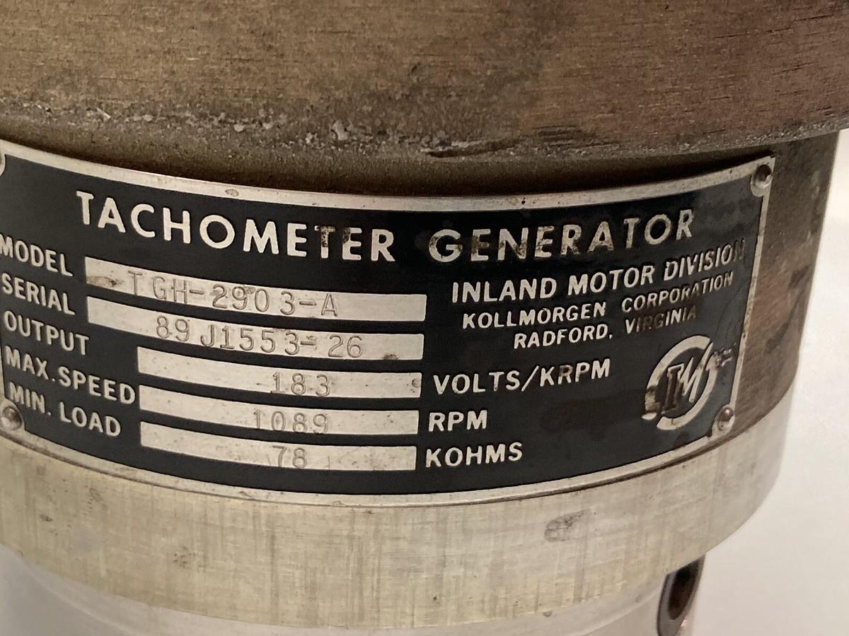Inland,TGH-2903-A,Tachometer Generator 183V 1089RPM 78KOHMS