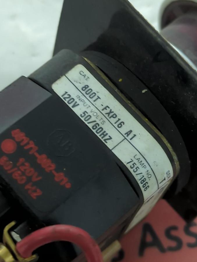 Used ALLEN BRADLEY,800T-FXP16 A1,SER T PUSH-PULL EMERGENCY STOP BUTTON PRE-OWNED