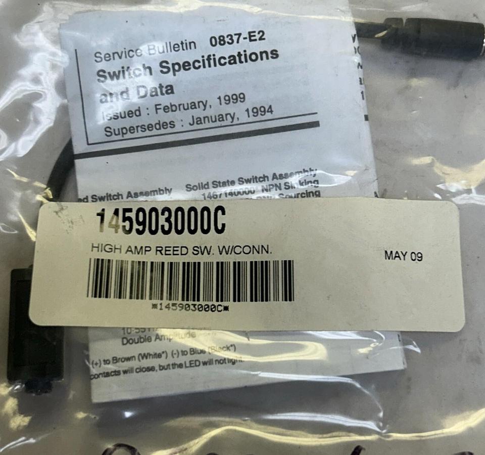 Used PARKER,145903000C,HIGH AMP REED SWITCH NEW