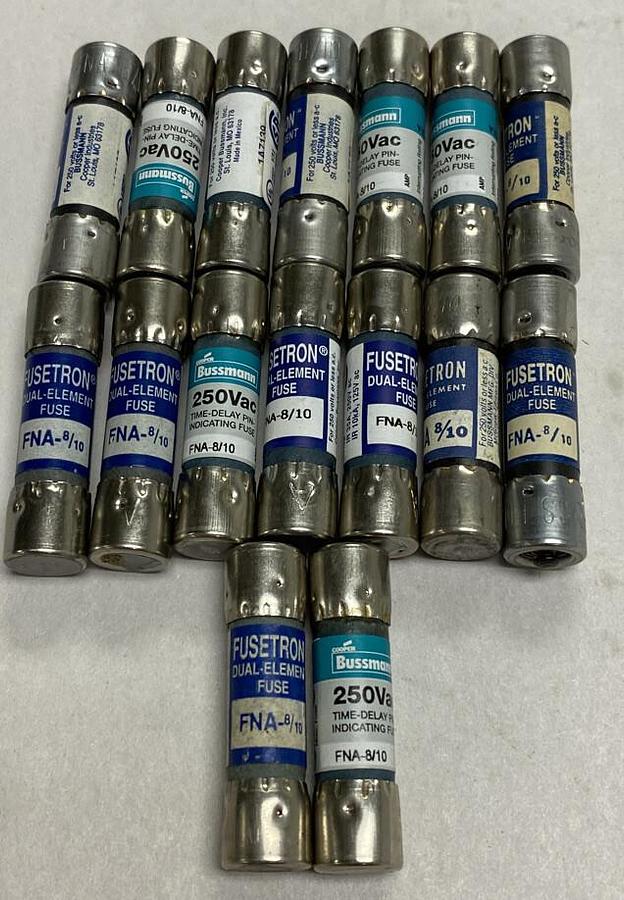 Cooper Bussmann,FNA-8/10,Fuse 8/10 AMP Lot of 16 NOS