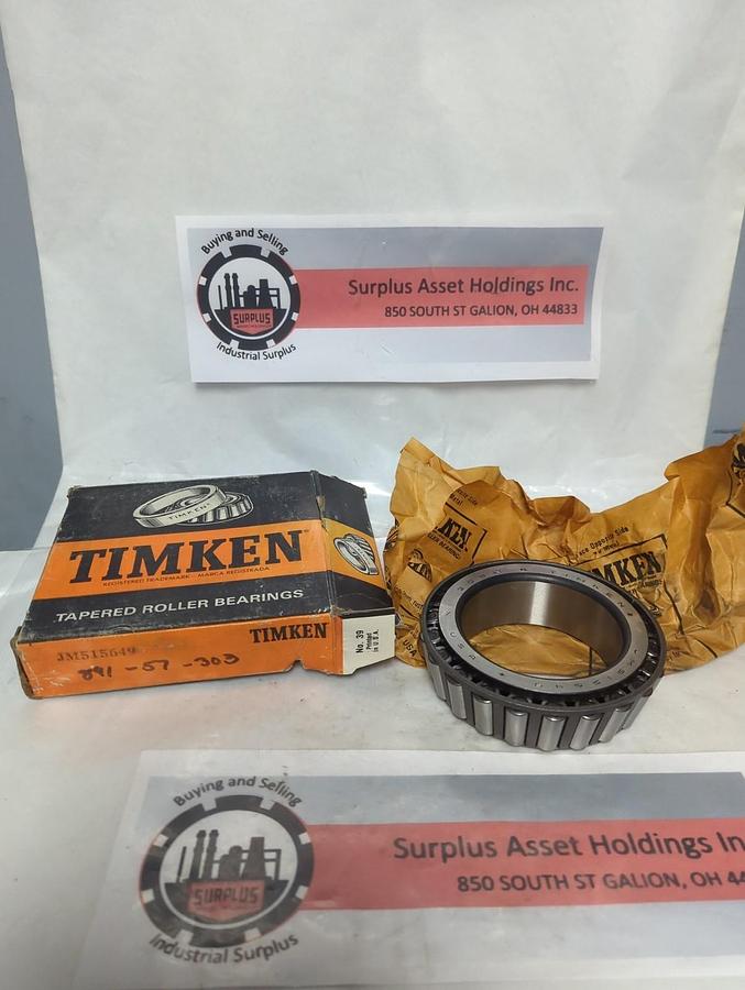 TIMKEN,JM515649,ROLLER BEARING CONE NOS