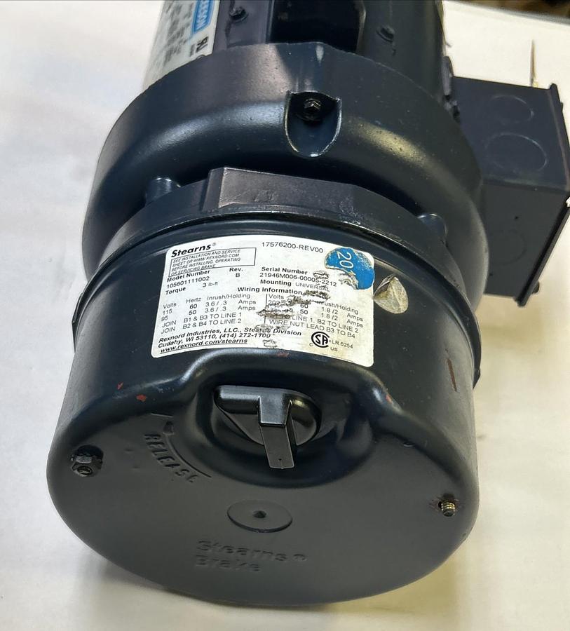 LEESON,110011.00,BRAKE MOTOR 1/2HP 1140RPM 115/208-230V 1PH 56 FRAME