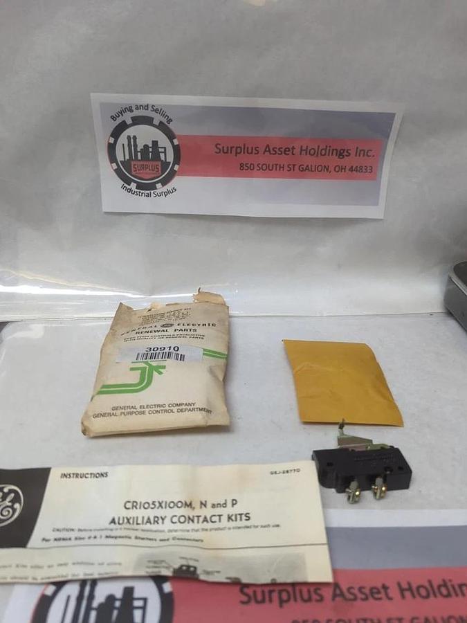 GENERAL ELECTRIC,CR105X100P,AUXILIARY CONTACT KIT 10 AMP NOS