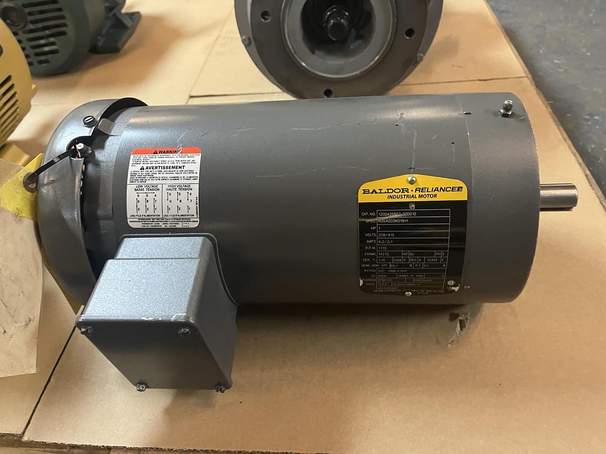 BALDOR,M35A003M319H1,MOTOR 1HP 208/415V 3PH 1170RPM 145TC