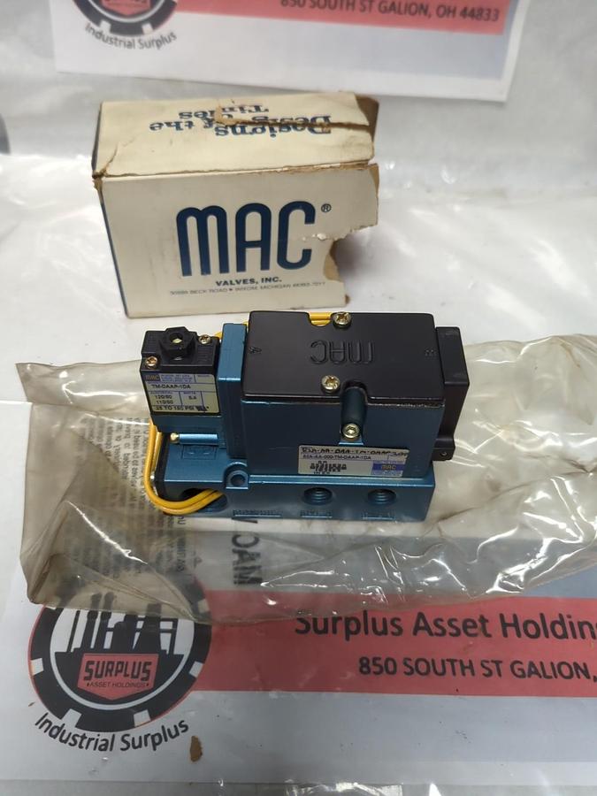 MAC,82A-AA-BAA-TM-0AAP-20A,SOLENOID VALVE 120/110V 60/50HZ 5.4W 25-150PSI NOS