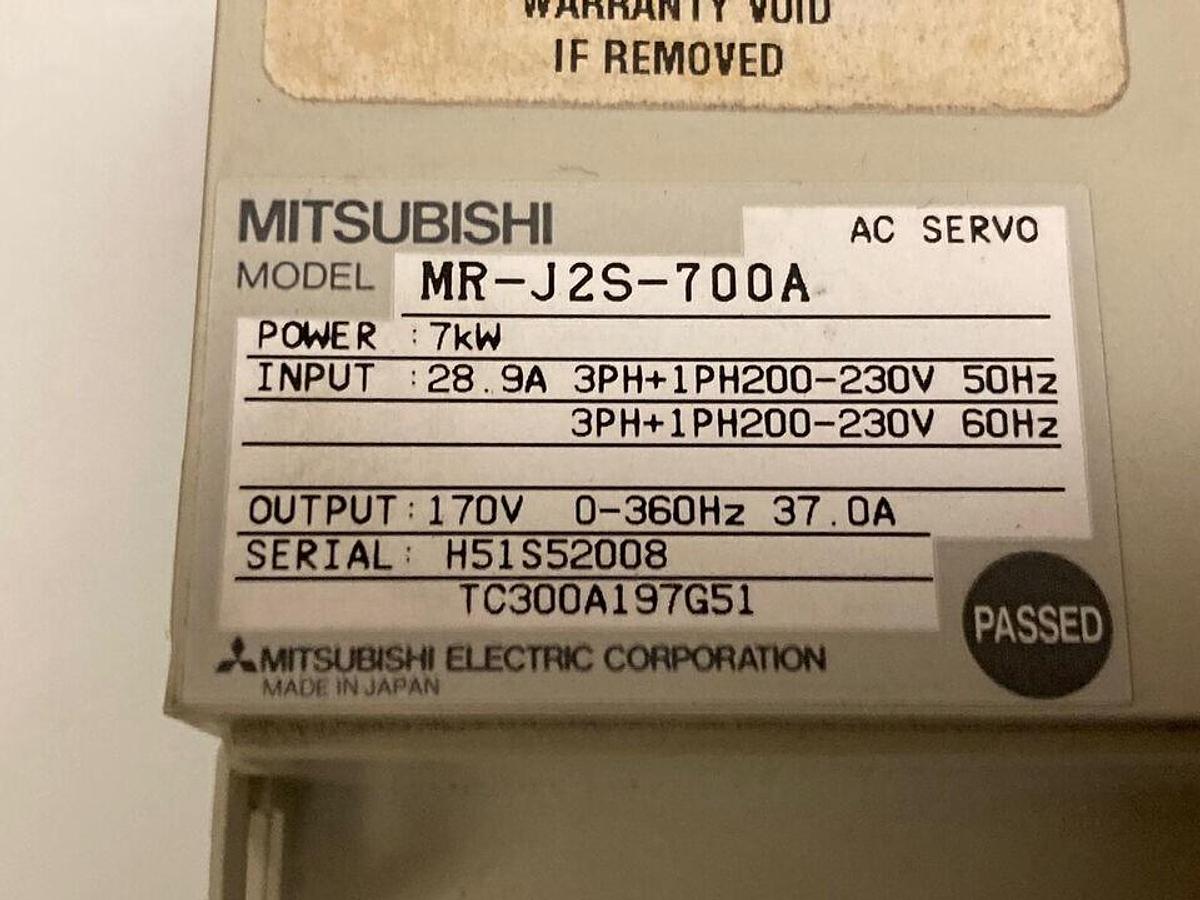 Used Mitsubishi,MR-J2S-700A,Servo Amplifier