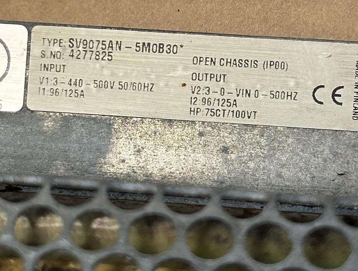 Used CUTLER-HAMMER,SV9075AN-5M0B30,RESPONDOR 9000 AF CRANE CONTROL DRIVE 75HP