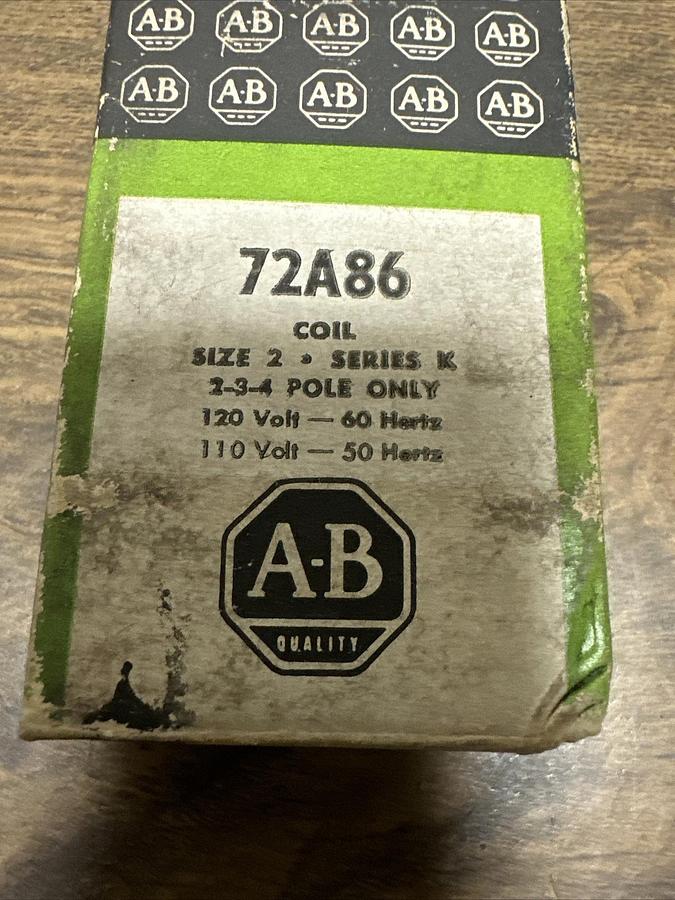 Used Allen Bradley,72A86,Coil Size 2