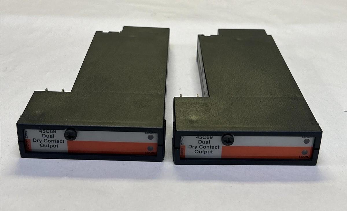 Used RELIANCE,45C69,DUAL DRY OUTPUT MODULE LOT OF 2