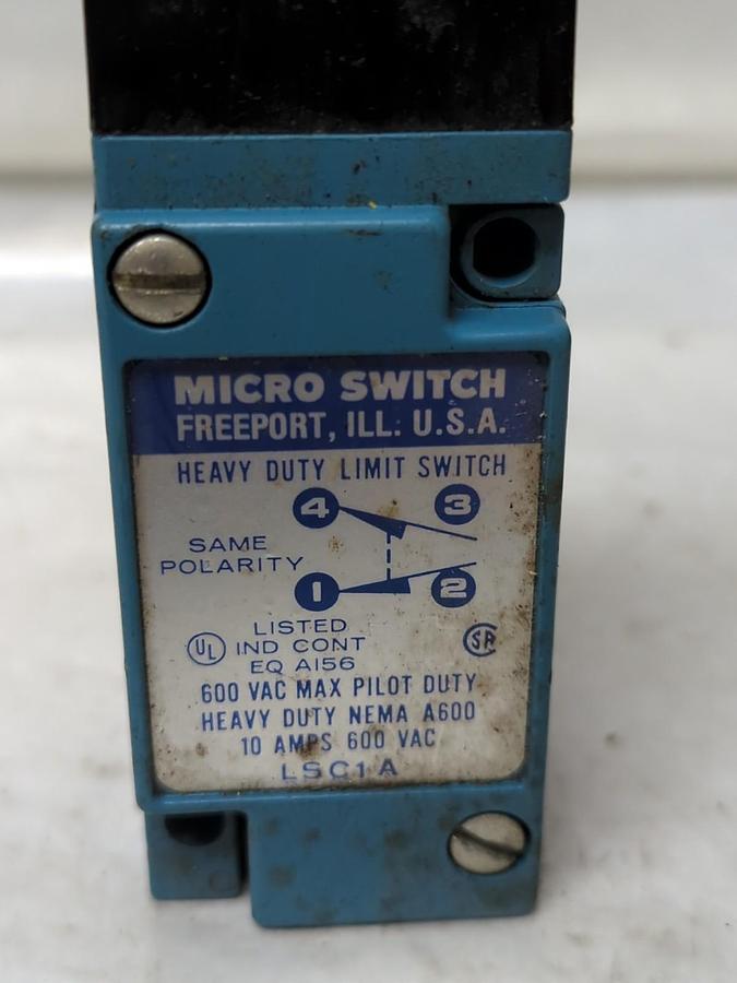 Used MICRO SWITCH,LSC1A,HEAVY DUTY LIMIT SWITCH TOO VAC PRE-OWNED