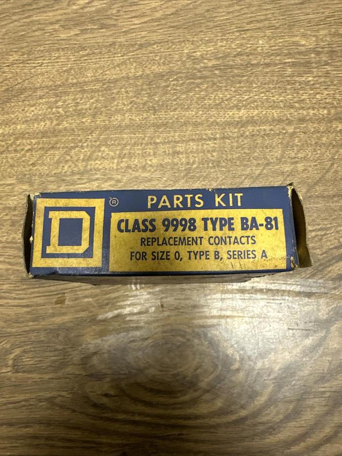 Square D,9998 Type BA-81,Contact Kit for Size 0 Type B and Series A