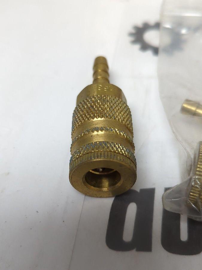 COILHOUSE,153, 1/4 IN HOSE BARB BRASS INDUSTRIAL PNEUMATIC HOSE COUPLER LOT OF 3