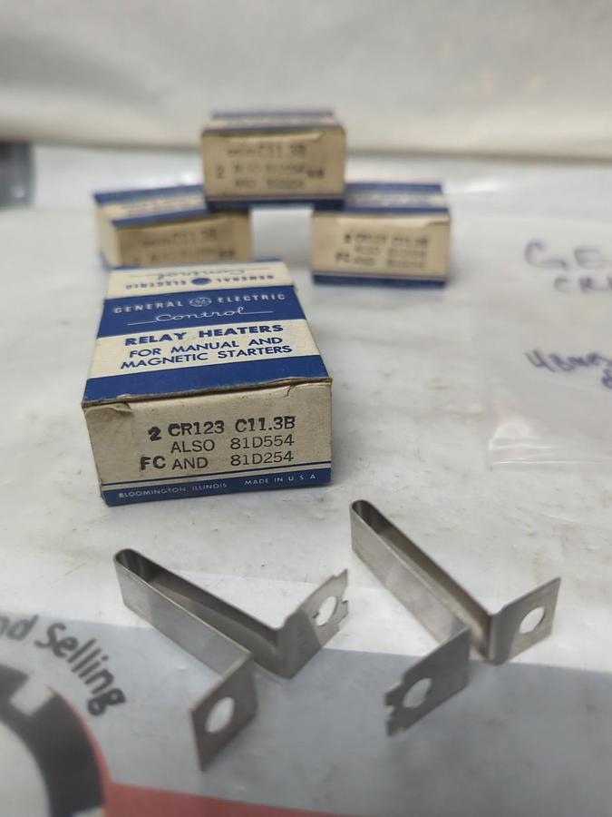 GENERAL ELECTRIC,CR123C11.3B,THERMAL OVERLOAD HEATER ELEMENT LOT OF 8 NOS