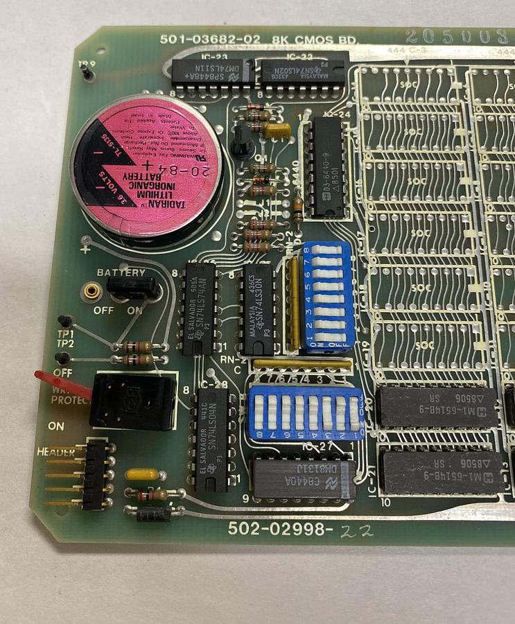 Used Giddings Lewis,501-03682-02 8K CMOS BD 502-02998-22,Ram Board
