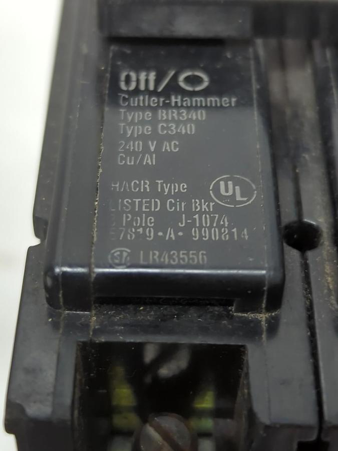 Used WESTNGHOUSE,BR340,CIRCUIT BREAKER 40 AMP 3-POLE PRE-OWNED