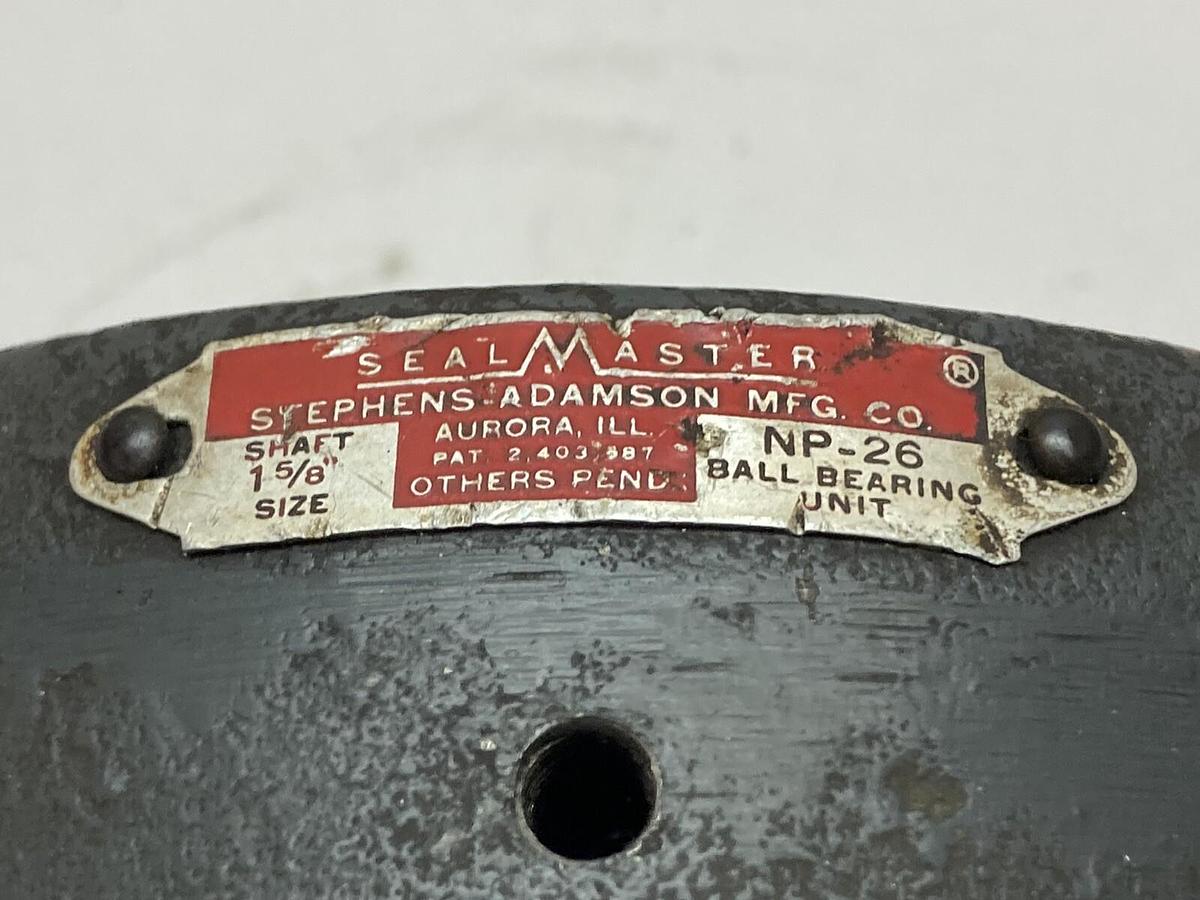 Used Sealmaster,NP-26,Pillow Block Bearing 1-5/8 Inch Shaft
