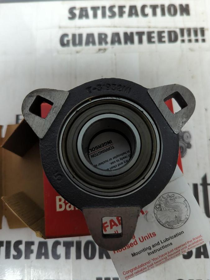 FAFNIR,GVFD 1-3-16,FLANGE BEARING 2-BOLT BASE 1-3/16 INCH BORE NOS