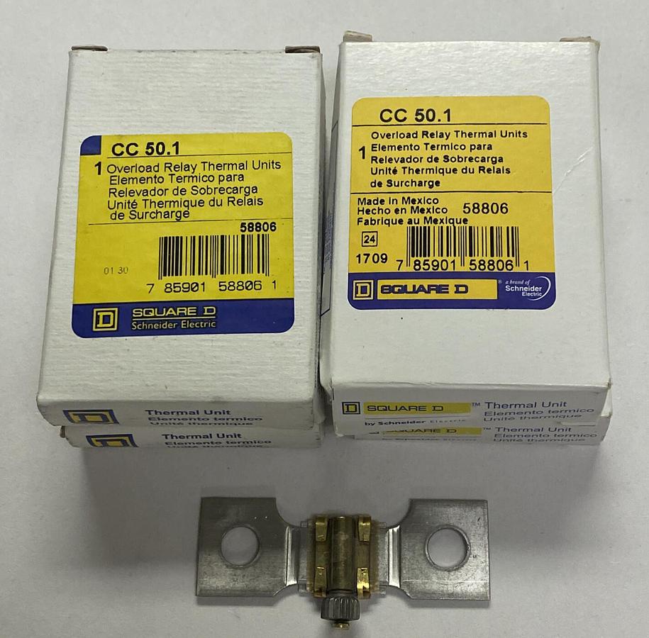 SQUARE D,CC50.1,THERMAL OVERLOAD HEATER ELEMENT LOT OF 4 NOS