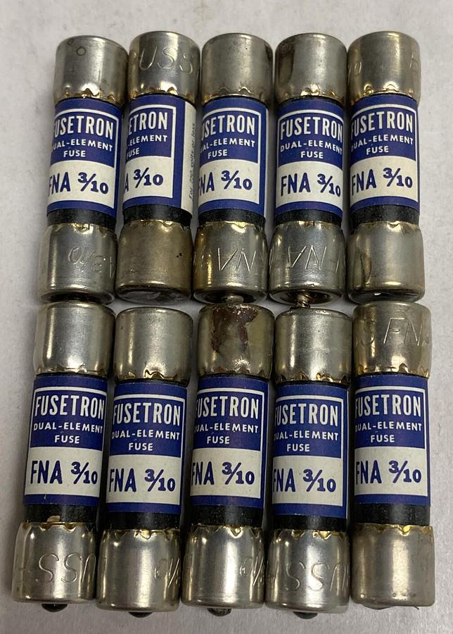 Bussmann,FNA-3/10,Fusetron Fuse Lot Of 10 NOS