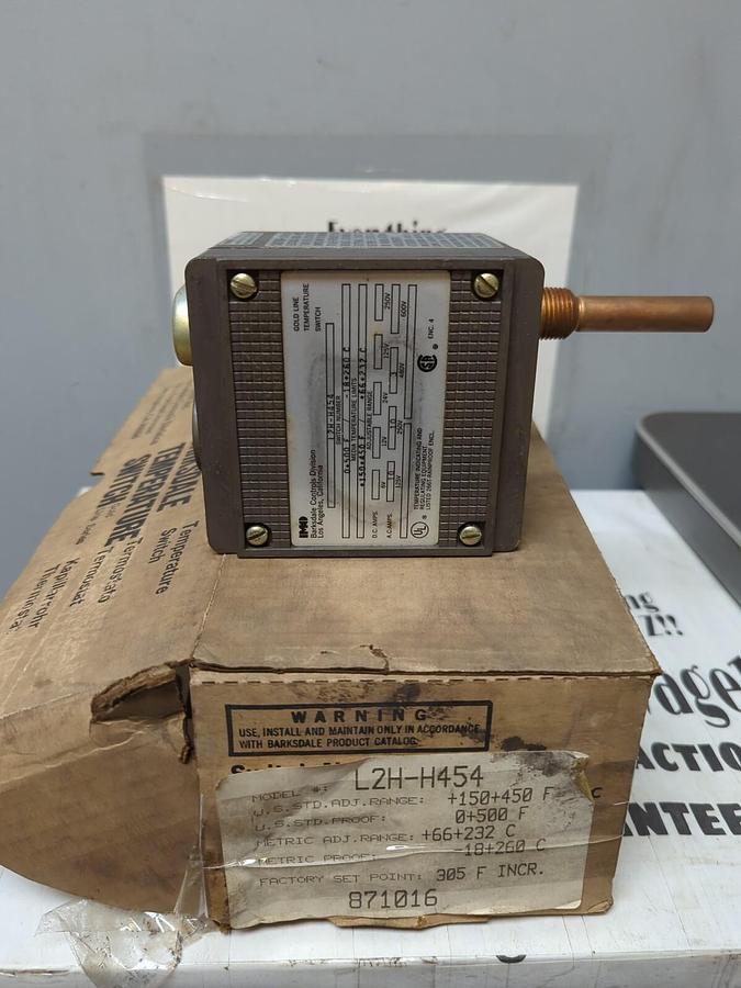 IMO BARKSDALE,L12H-H454,TEMPERATURE SWITCH NOS