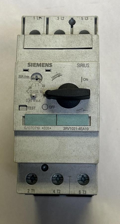 Used SIEMENS,3RV1031-4EA10,MOTOR PROTECTION CIRCUIT BREAKER