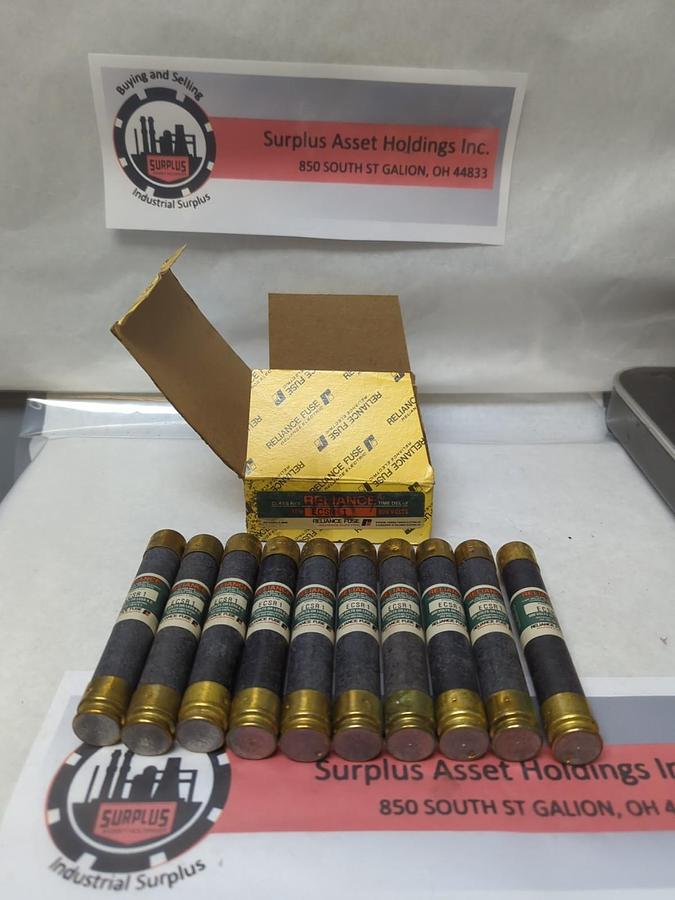 RELIANCE,ECSR1,TIME-DELAY 1 AMP FUSES BOX OF 10 600V NOS