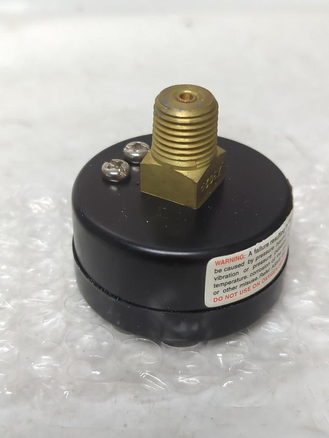 NORGREN,18-013-209,PRESSURE GUAGE 0-160PSI 1/4 IN 1-1/2 IN BLACK FACE NPT NOS