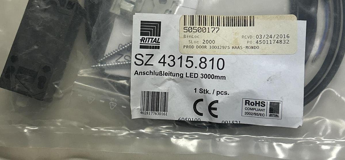 Used RITTAL,4315810 / SZ4315.810,LED LIGHT DOOR SWITCH CONNECTION CABLE NEW