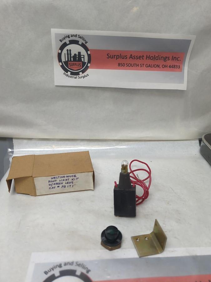 Used WESTINGHOUSE,PB1T1,PILOT LIGHT KIT WITH GREEN LENS PRE-OWNED