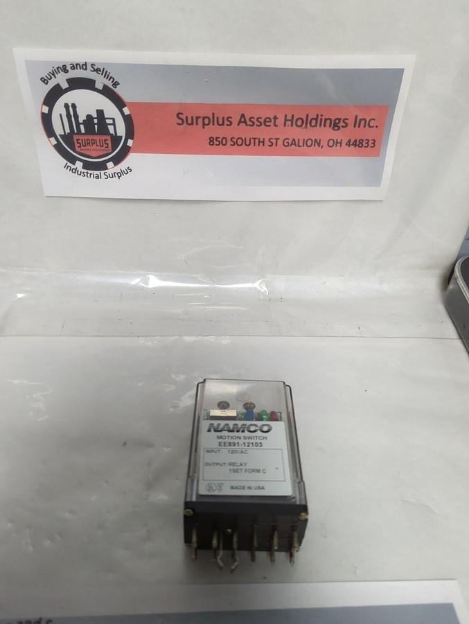 Used NAMCO,EE891-12103,MOTION SWITCH/RELAY 120VAC PRE-OWNED