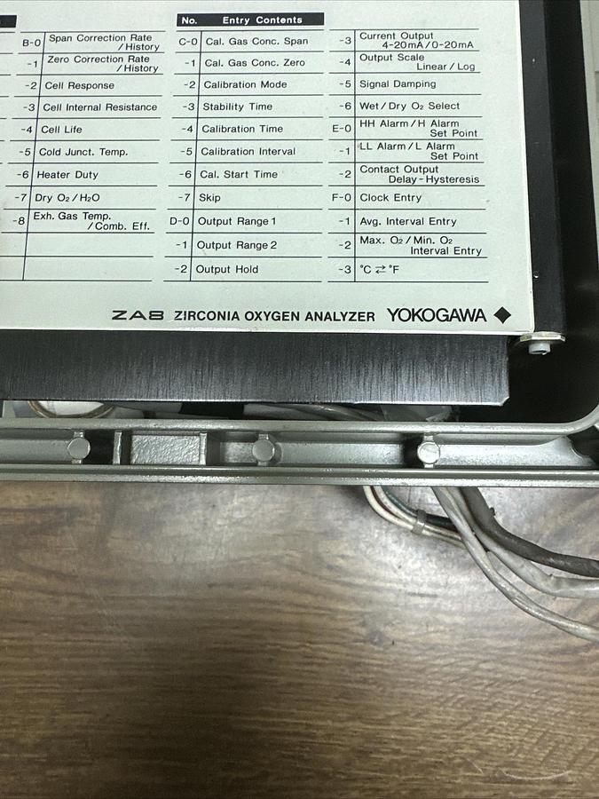 Used Yokagawa,ZA8,Zirconia Oxygen Analyzer